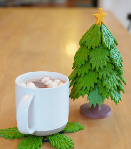 Weihnachtsbaum-Untersetzer-Set – Weihnachtsdekoration