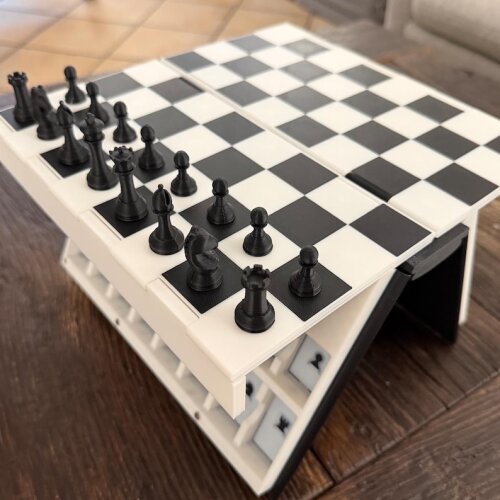 PlayBook - Als Buch getarntes Reiseschach | Magnetisch & platzsparend | PlayBookd