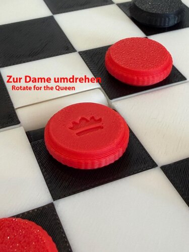 PlayBook - Dame Spiel – Checkers 2 Spieler Tischspiel – 3D Gedrucktes Strategiespiel – Geschenk für Familie & Paare