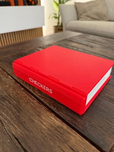 PlayBook - Dame Spiel – Checkers 2 Spieler Tischspiel – 3D Gedrucktes Strategiespiel – Geschenk für Familie & Paare
