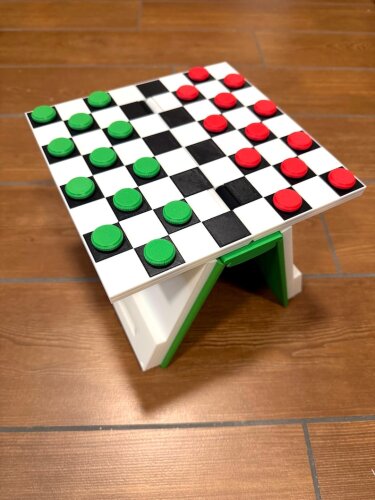PlayBook - Dame Spiel – Checkers 2 Spieler Tischspiel – 3D Gedrucktes Strategiespiel – Geschenk für Familie & Paare
