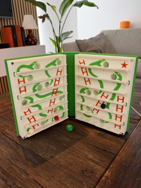 PlayBook - Snakes and Ladders | Leiterspiel | 3D-gedrucktes | Geschenkidee | Kompaktes Brettspiel