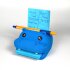 Note Hippo | Nilpferd Schreibtisch-Organizer & Notizhalter | Sticky Note Halter mit Stifteablage | 3D-gedruckte Schreibtisch Deko