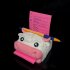 Note White Kuh  | Highland White Cow Schreibtisch-Organizer & Notizhalter | Sticky Note Halter mit Stifteablage | 3D-gedruckte Kuh Deko